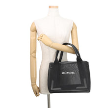 将图像加载到图库查看器中,BALENCIAGA NavyCabas Black3399332AAED1090 Mesh Leather Size S