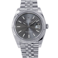 将图像加载到图库查看器中,ROLEX Datejust 41 W41mm Stainless Steel K18WG Slate Dial126334