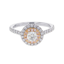 将图像加载到图库查看器中,TIFFANY&Co. Soleste Engagement Ring Diamond x Pink Diamond Size No. 9 Pt950 K18YG