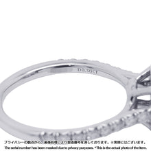 将图像加载到图库查看器中,TIFFANY&Co. Soleste Engagement Ring Diamond x Pink Diamond Size No. 9 Pt950 K18YG