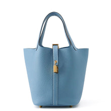 Load image into Gallery viewer, HERMES Picotin Lock New Blue Jean Taurillon Clemence Size PM