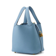 Load image into Gallery viewer, HERMES Picotin Lock New Blue Jean Taurillon Clemence Size PM