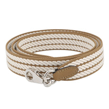 Load image into Gallery viewer, HERMES Bandouliere Sangle Cortage Long Biscuit/White Swift Leather Toile H Size 4.1"x1"