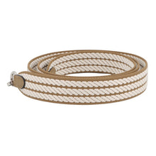 Load image into Gallery viewer, HERMES Bandouliere Sangle Cortage Long Biscuit/White Swift Leather Toile H Size 4.1"x1"