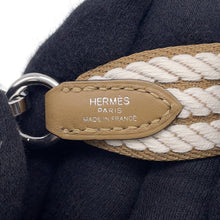 Load image into Gallery viewer, HERMES Bandouliere Sangle Cortage Long Biscuit/White Swift Leather Toile H Size 4.1"x1"