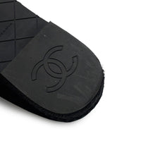 Load image into Gallery viewer, CHANEL CHANEL CC Logo Espadrilles BlackG45849 Velvet Raffia Size 39C
