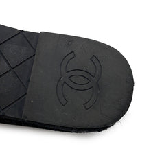 Load image into Gallery viewer, CHANEL CHANEL CC Logo Espadrilles BlackG45849 Velvet Raffia Size 39C
