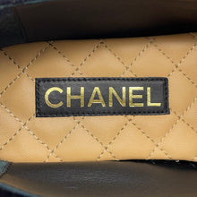 Load image into Gallery viewer, CHANEL CHANEL CC Logo Espadrilles BlackG45849 Velvet Raffia Size 39C