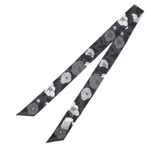 Load image into Gallery viewer, CHANEL Scarf Camellia CC Logo Gray/BlackAAB779-B23588-U8080 Silk100%