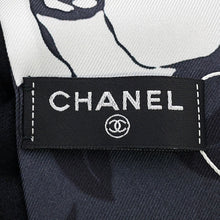 Load image into Gallery viewer, CHANEL Scarf Camellia CC Logo Gray/BlackAAB779-B23588-U8080 Silk100%
