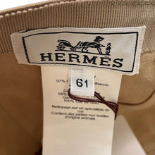 将图像加载到图库查看器中,HERMES Cap Miles Size 61 Kraft 97% Polyurethane3%