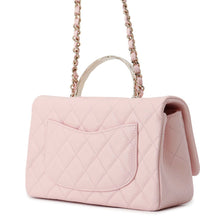 将图像加载到图库查看器中,CHANEL Matelasse Top Handle Shoulder Bag PinkAS5554 Caviar Leather Size 23