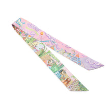将图像加载到图库查看器中,HERMES Twilly City of Light Pink / Violet / Multicolor Silk100%