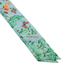 Load image into Gallery viewer, HERMES Twilly Equator Blue Ciel / Green / Orange Silk100%