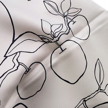 Load image into Gallery viewer, HERMES Carre Le Pommier Sellier Size 90 White/Black Silk100%