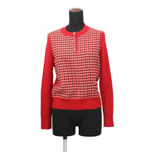 Load image into Gallery viewer, CHANEL CC Logo Check Knit Size 34 RedP77377 K11231 NZI40 Cashmere97% Polyamide2% Elastine1%