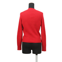 Load image into Gallery viewer, CHANEL CC Logo Check Knit Size 34 RedP77377 K11231 NZI40 Cashmere97% Polyamide2% Elastine1%