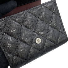将图像加载到图库查看器中,CHANEL Matelasse Classic Small Flap Wallet BlackAP0229-Y01588-C3906 Caviar Leather