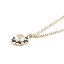 Load image into Gallery viewer, CHANEL CC Logo NecklaceABG558-B22262-U4305 Gold Plated Leather Rhinestone Faux Pearl
