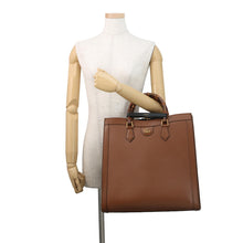 将图像加载到图库查看器中,GUCCI Diana Bamboo Tote Bag Brown703218 Leather Size Large