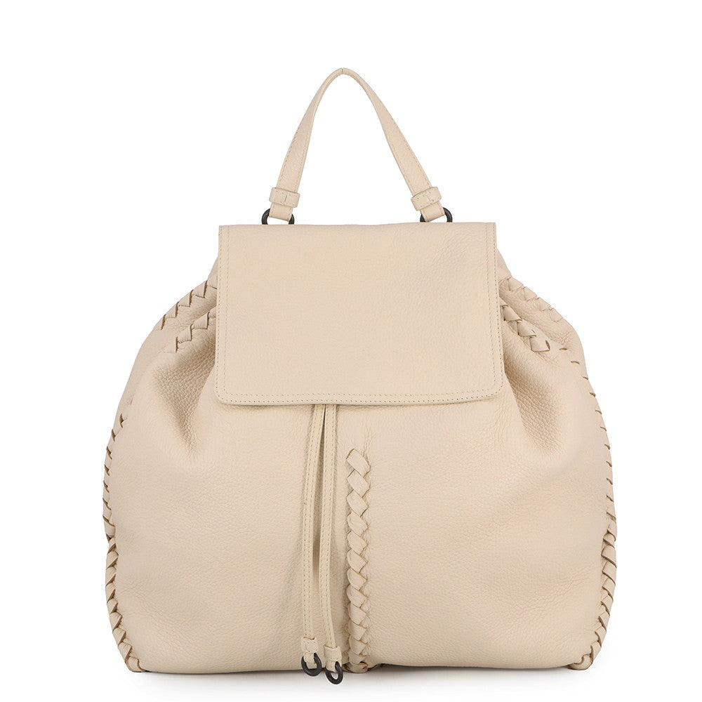 bottega veneta leather backpack Bottega Veneta Cervo Backpack Ivory Leather– GALLERY RARE Global Online Store