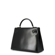 Load image into Gallery viewer, HERMES Kelly Sellier Black Box Calf Leather Size 32