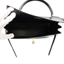 Load image into Gallery viewer, HERMES Kelly Sellier Black Box Calf Leather Size 32