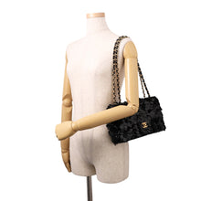 将图像加载到图库查看器中,CHANEL Matelasse Sequins Shoulder Bag BlackA01112 Lambskin Satin Sequins Size 25