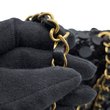 将图像加载到图库查看器中,CHANEL Matelasse Sequins Shoulder Bag BlackA01112 Lambskin Satin Sequins Size 25
