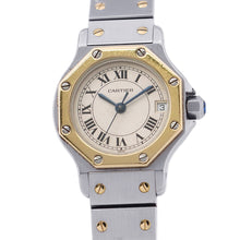 将图像加载到图库查看器中,CARTIER Santos Octagon SM W25mm Stainless Steel K18YG Ivory DialW2001683