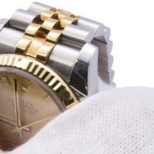 将图像加载到图库查看器中,ROLEX Datejust W36mm Stainless Steel K18YG Champagne Dial116233