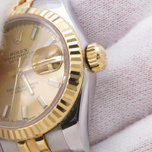 Load image into Gallery viewer, ROLEX Datejust W26mm Stainless Steel K18YG Champagne Dial179173