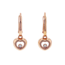 将图像加载到图库查看器中,Chopard Happy Diamond Icon Earrings839007-5001 18K Pink Gold