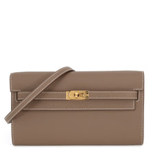 Load image into Gallery viewer, HERMES Kelly wallet long to go Etoupe Evercolor