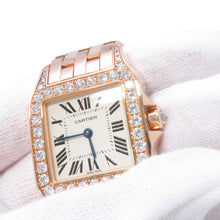 Load image into Gallery viewer, CARTIER Santos Demoiselle LM H37mm×W26mm 18K Pink Gold White DialWF9007Z8