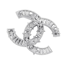 Load image into Gallery viewer, CHANEL CC Logo Star Brooch Metal Faux Pearl Rhinestone