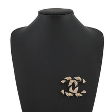 Load image into Gallery viewer, CHANEL CC Logo BroochAB5776 Gold Plated Rhinestone Faux Pearl