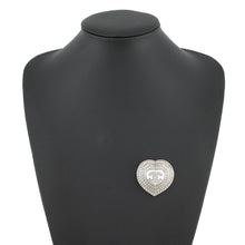 将图像加载到图库查看器中,CHANEL CC Logo Heart Brooch Metal Rhinestone