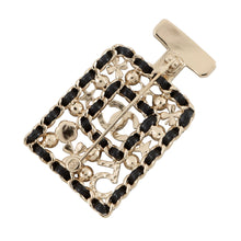 Load image into Gallery viewer, CHANEL Perfume motif brooch Gold Plated Leather
