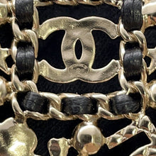 Load image into Gallery viewer, CHANEL Perfume motif brooch Gold Plated Leather