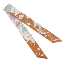 将图像加载到图库查看器中,HERMES Twilly my clouds Sur Mon Nuage Caramel/Gris/Blue Silk100%