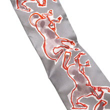 将图像加载到图库查看器中,HERMES Twilly, the Free Horse, Chevaux en Liberte Grispearl/Rouge/White Silk100%