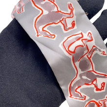 将图像加载到图库查看器中,HERMES Twilly, the Free Horse, Chevaux en Liberte Grispearl/Rouge/White Silk100%