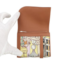 Load image into Gallery viewer, HERMES Avexois Compact ANIMAPOLIS Gold/Multicolor Swift Leather/Silk