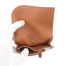 Load image into Gallery viewer, HERMES Avexois Compact ANIMAPOLIS Gold/Multicolor Swift Leather/Silk