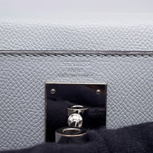 将图像加载到图库查看器中,HERMES Kelly Sellier Blue Gacier Epsom Size 28