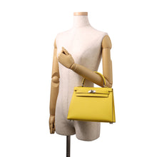将图像加载到图库查看器中,HERMES Kelly Sellier Jaune de Naples Epsom Size 25