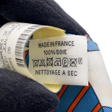 将图像加载到图库查看器中,HERMES Twilly Whispering in the Forest Les Murmures de la Foret Blue Jean/Orange/Cream Silk100%