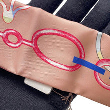 将图像加载到图库查看器中,HERMES Twilly Do Re Boucles Rose Poudre/Blue Silk100%