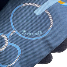 Load image into Gallery viewer, HERMES Twilly Do Re Boucles Blue/Gray Silk100%